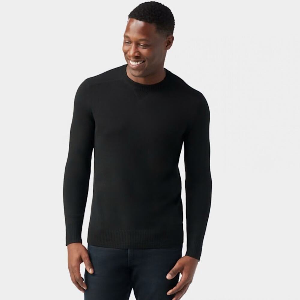 Smartwool Men's Sz Large Sparwood Crew Sweater in Black